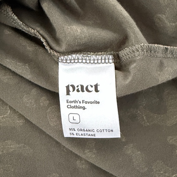 Pact Organic Fit & Flare Midi Dress Leopard Print Green - Picture 3 of 8